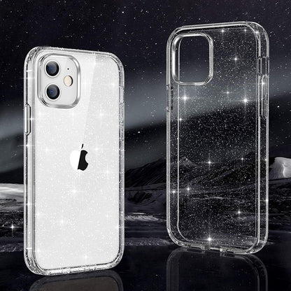 Silikonski ovitek "Crystal Glitter" za iPhone 14 Plus/15 Plus - Srebrna – Infostyle – Srebrna / TPU silikon