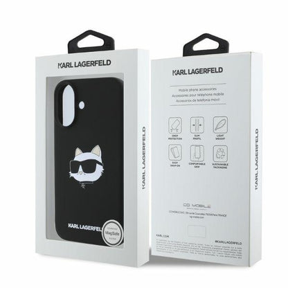 Ovitek HC MagSafe Karl Lagerfeld za iPhone 16 (KLHMP16SSCHPPLK)