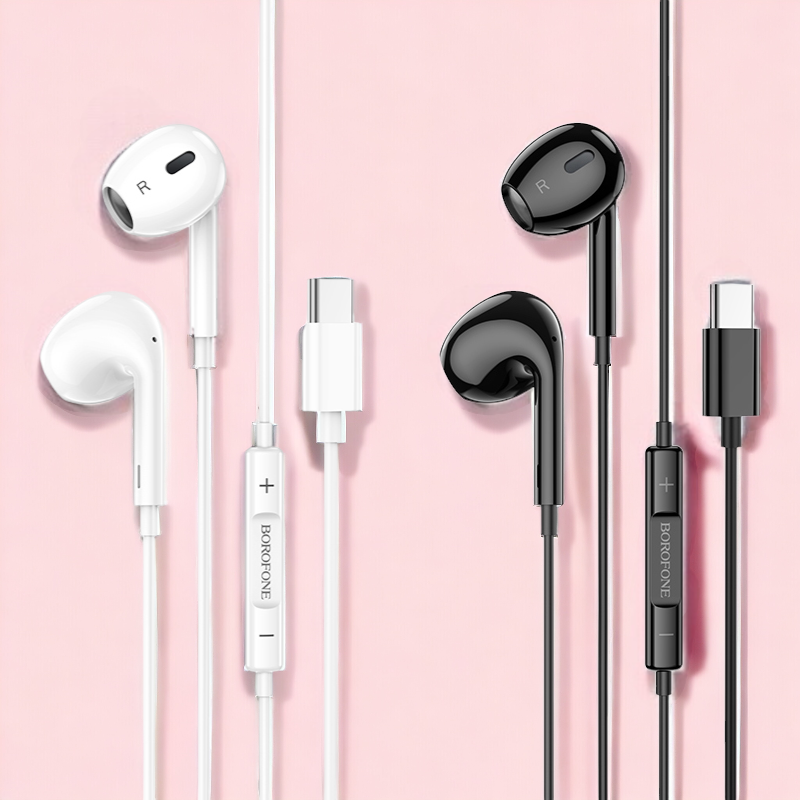 Žične slušalke "BM30 Max" USB C – Borofone – Bela