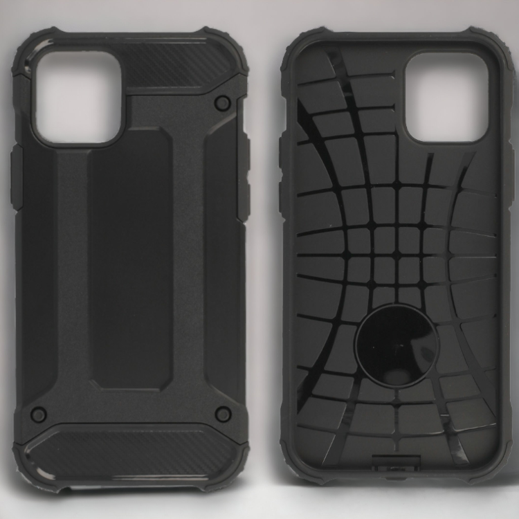 Silikonski ovitek "armor carbon" za iPhone 14 Pro - Črna – Infostyle