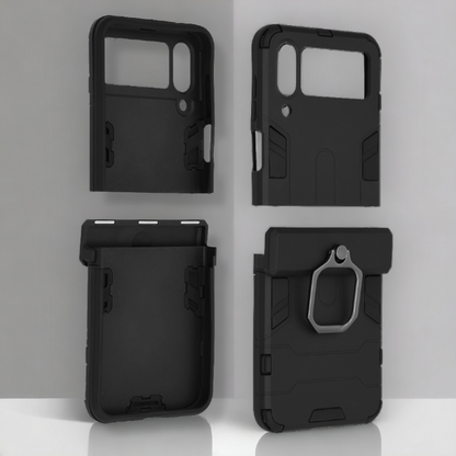 Silikonski ovitek "ring" za Samsung Galaxy Z Flip 4 - Črna – Techsuit