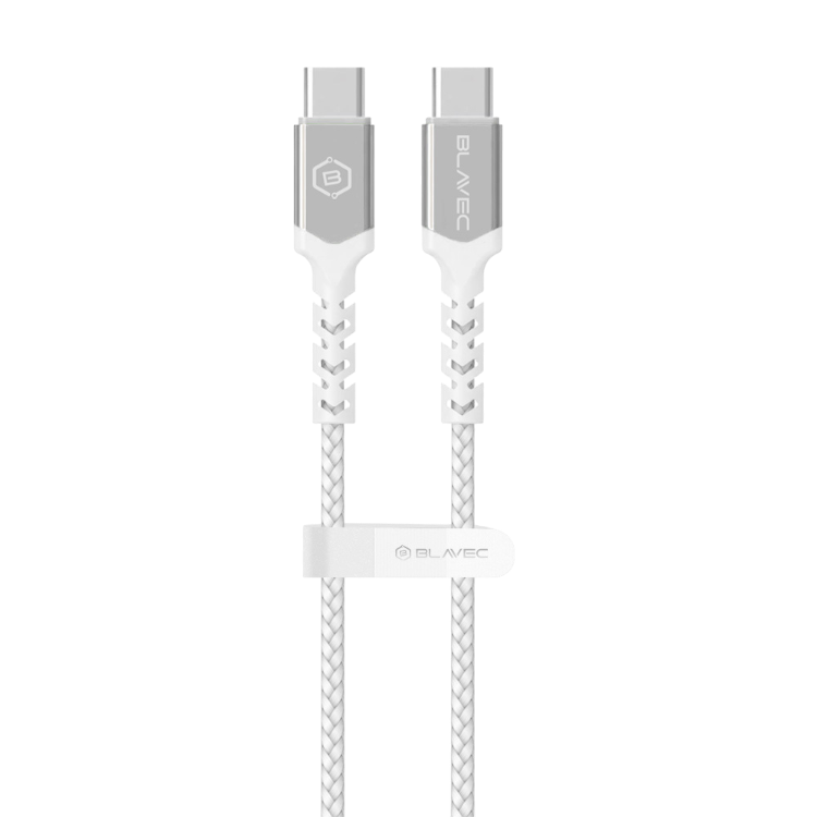 Polnilni kabel "Blavec Raptor - pleten" USB-C v USB-C PD 100W 5A 2M – Siva
