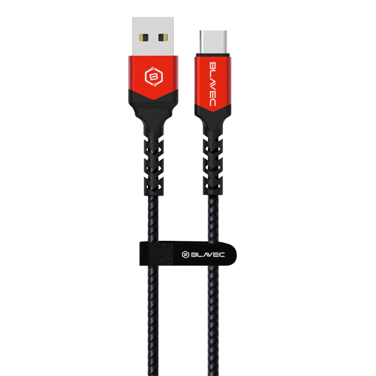 Polnilni kabel "Blavec Raptor - pleten" USB v USB-C PD 66W 6A 1M – Infostyle – crna