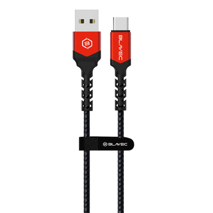Polnilni kabel "Blavec Raptor - pleten" USB v USB-C PD 66W 6A 1M – Infostyle – crna