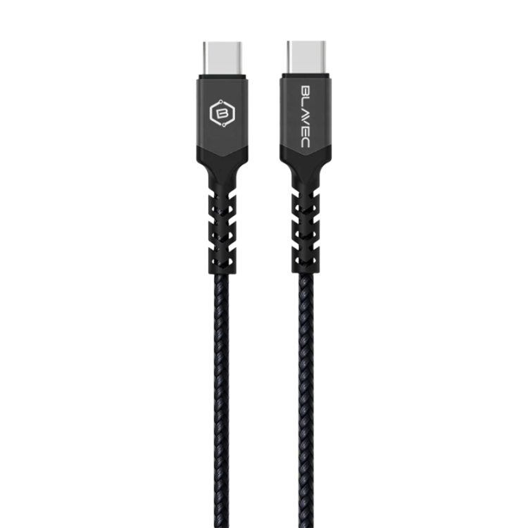 Polnilni kabel "Blavec Raptor - pleten" USB-C v USB-C PD 60W 3A 0,5M – crna