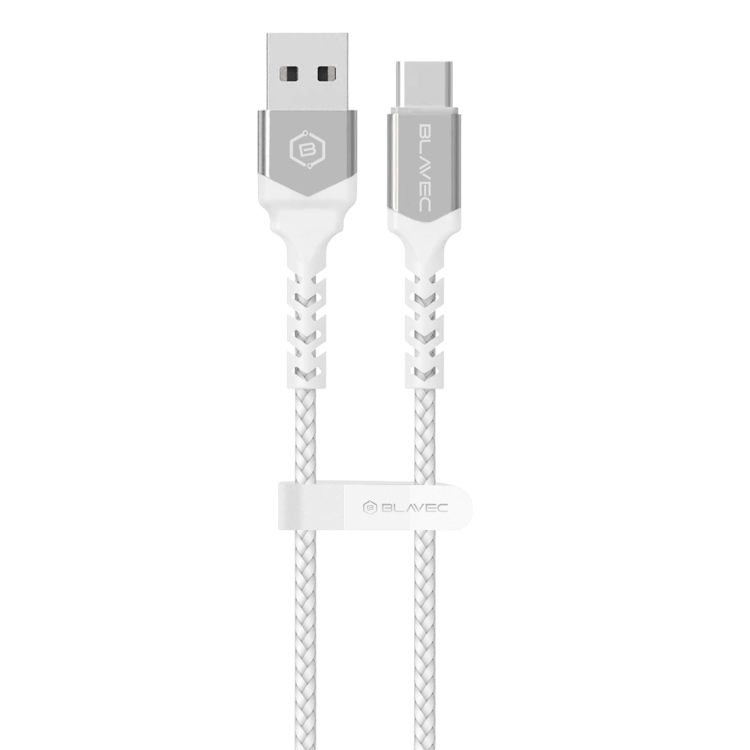 Polnilni kabel "Blavec Raptor - pleten" USB v USB-C PD 66W 6A 2M – siva