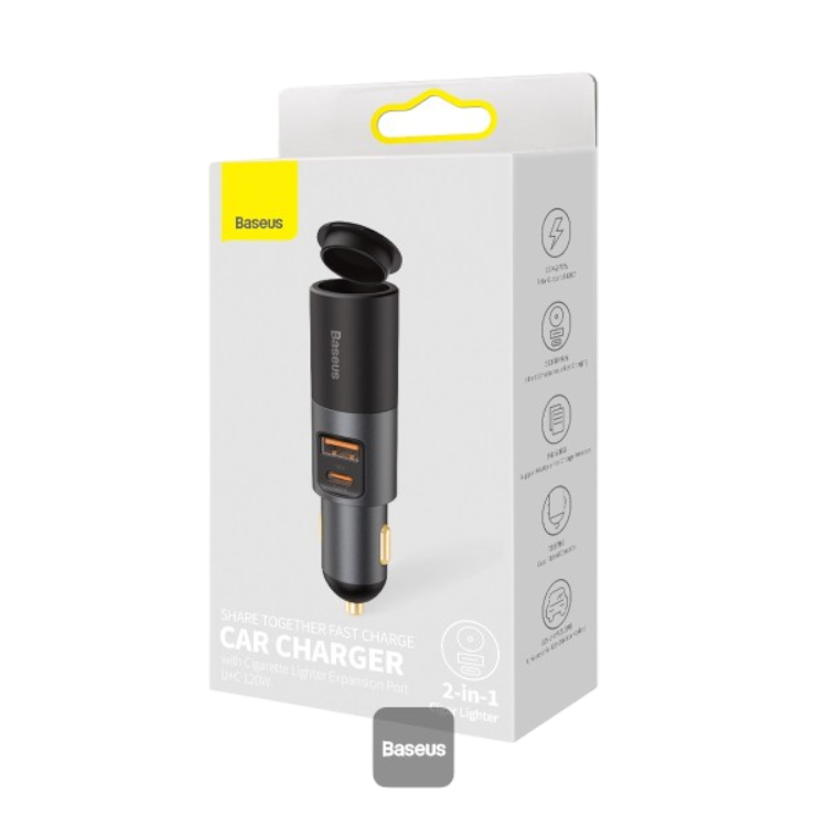 Avtopolnilec "Baseus Share Together" USB+USB-C 120W