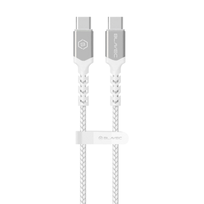 Polnilni kabel "Blavec Raptor - pleten" USB C v USB-C PD 100W 5A 1M – siva