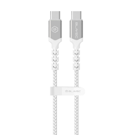 Polnilni kabel "Blavec Raptor - pleten" USB C v USB-C PD 100W 5A 1M – siva