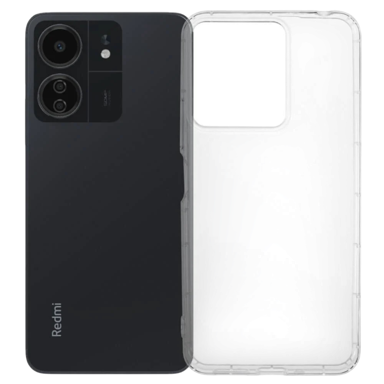 Ovitek za telefon + zaščitno steklo + ring "TelProtect" Xiaomi Redmi 13C – Infostyle – prozorna