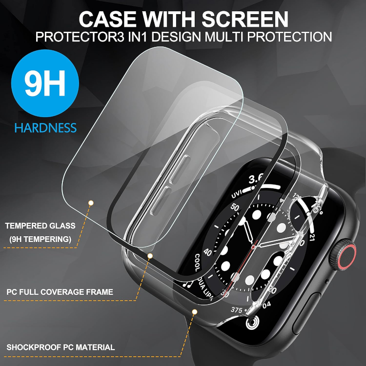 Ovitek za Apple Watch Series 9/8/7 45 mm (2 kosa) – Diruite