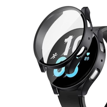 Zaščitni ovitek z zaščito zaslona "Black and Silver" Samsung Galaxy Watch 6 44mm (2+2) – Infostyle