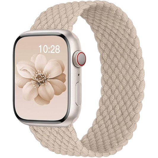 Pašček za uro "JR.DM Nylon Beige/Rose" Apple Watch 42mm 44mm 45mm (2 kosa) – Infostyle