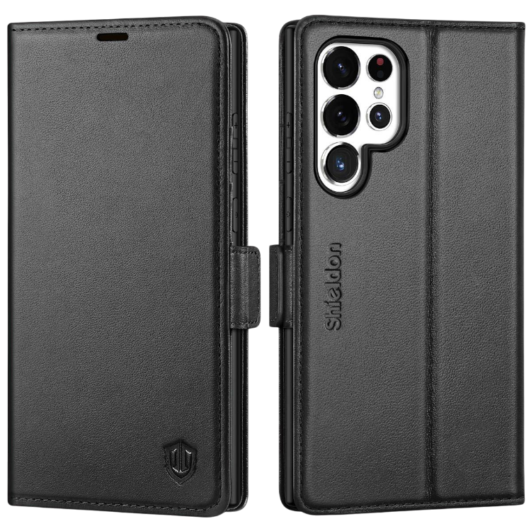 Preklopna torbica "SHIELDON" Samsung Galaxy S25 Ultra – Infostyle – crna