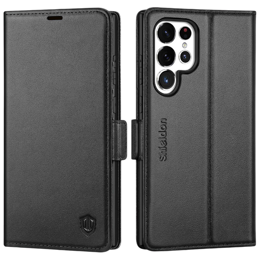 Preklopna torbica "SHIELDON" Samsung Galaxy S25 Ultra – Infostyle – crna