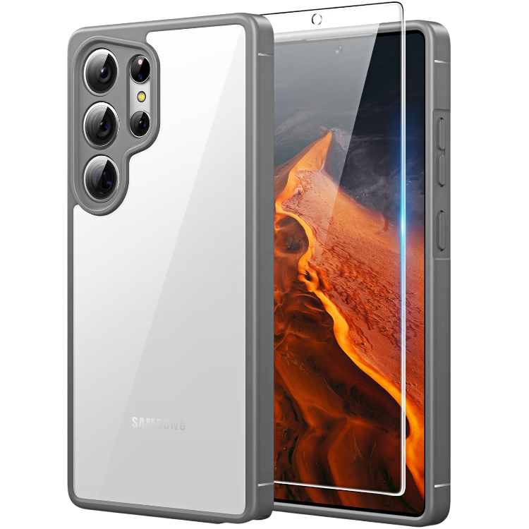 Ovitek za telefon + 2x zaščitno steklo "TAURI" Samsung Galaxy S25 – Infostyle – siva