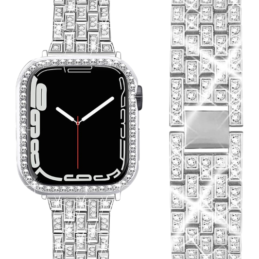 Metal strap and case for Apple Watch 9/8/7 41 mm