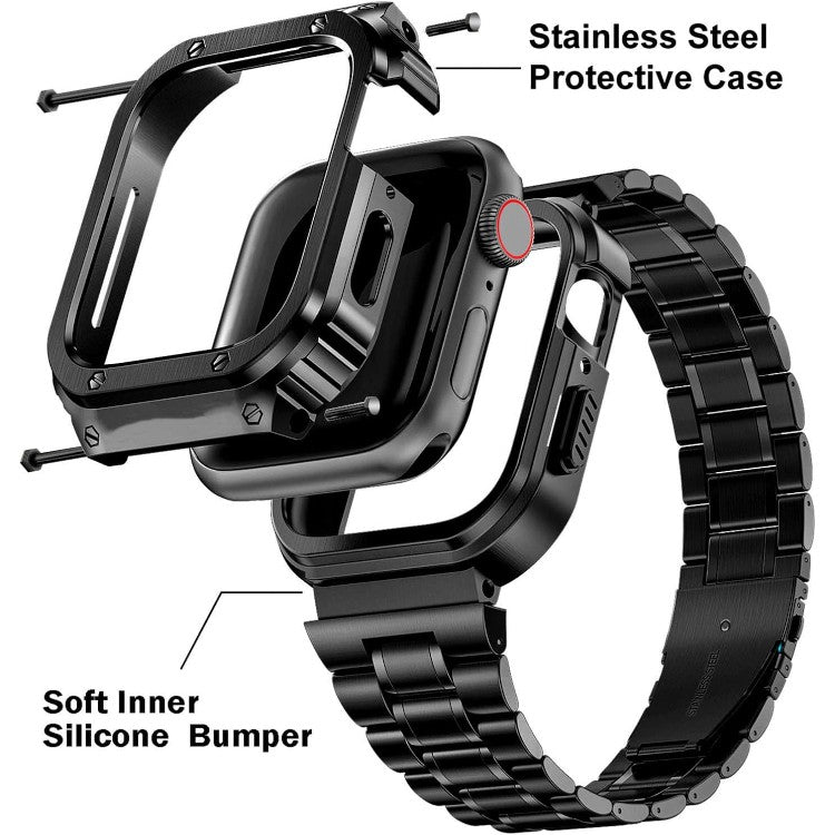 Pašček in ohišje za Apple Watch serije 9/8/7/6/5/4/3/2/1/SE (41 mm/40 mm/38 mm) – HASLFM