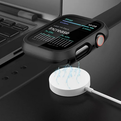 Zaščitni ovitek za Apple Watch 41mm Series 9/8/7 (prozoren+črn) – Infostyle