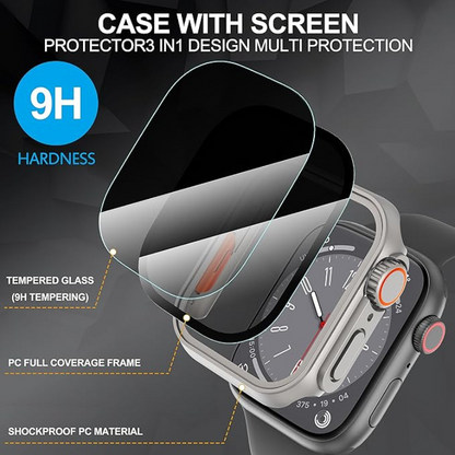 Ovitek z Anti-Spy steklom za Apple Watch Series 9/8/7 45mm – Diruite