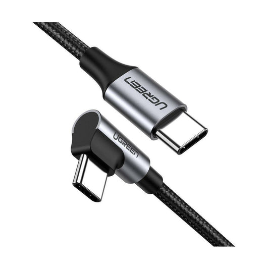 UGREEN USB-C to USB-C Cable 60W with 90° Angled Connector – 2 m