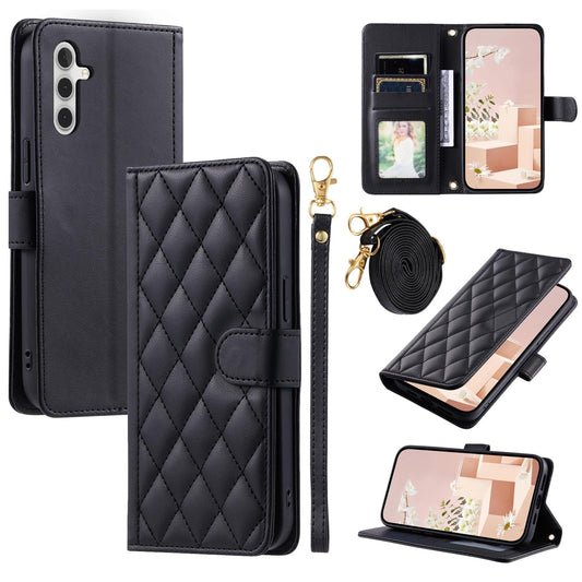 Preklopna torbica s paščkom za Samsung Galaxy S25 - črna: Mandala preklopna torbica s paščkom Samsung Galaxy S25 črna