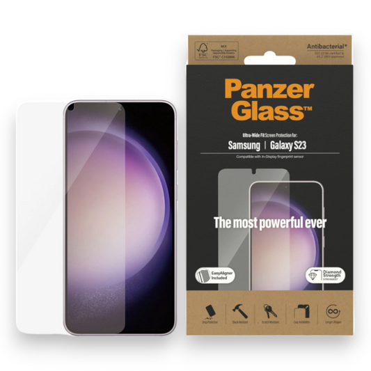 Zaščitno steklo "Ultra-Wide Fit" za Samsung Galaxy S23 – PanzerGlass