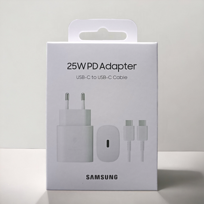 Original Samsung komplet polnilec + kabel za hitro polnjenje USB C - 25W