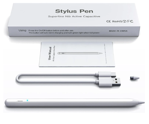 Aktivno pisalo za tablice (Apple, Android) + 3 dodatne konice + kabel