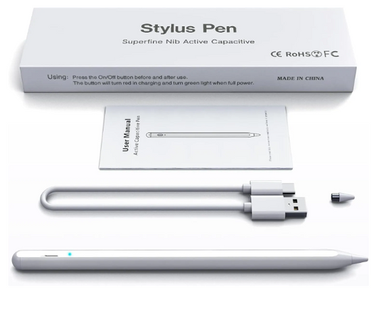 Aktivno pisalo za tablice (Apple, Android) + 3 dodatne konice + kabel