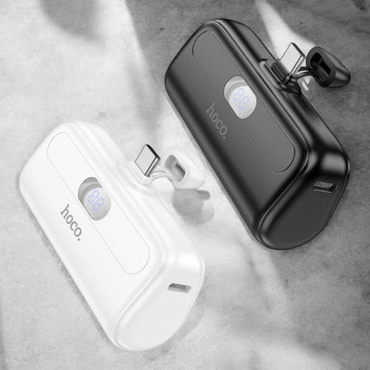 Prenosna baterija "MINI Pocket" 5000 mAh – Hoco – Črna