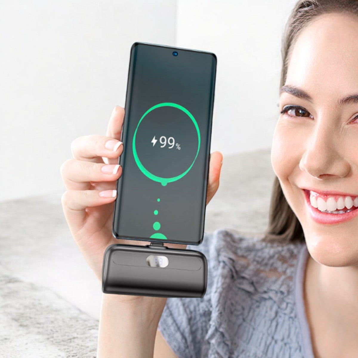 Prenosna baterija "MINI Pocket" 5000 mAh – Hoco – Bela