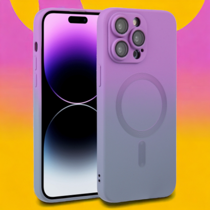 Silikonski ovitek "Rainbow Mag" s tehnologijo MagSafe za iPhone 14 Pro – Infostyle – Vijolična / TPU silikon