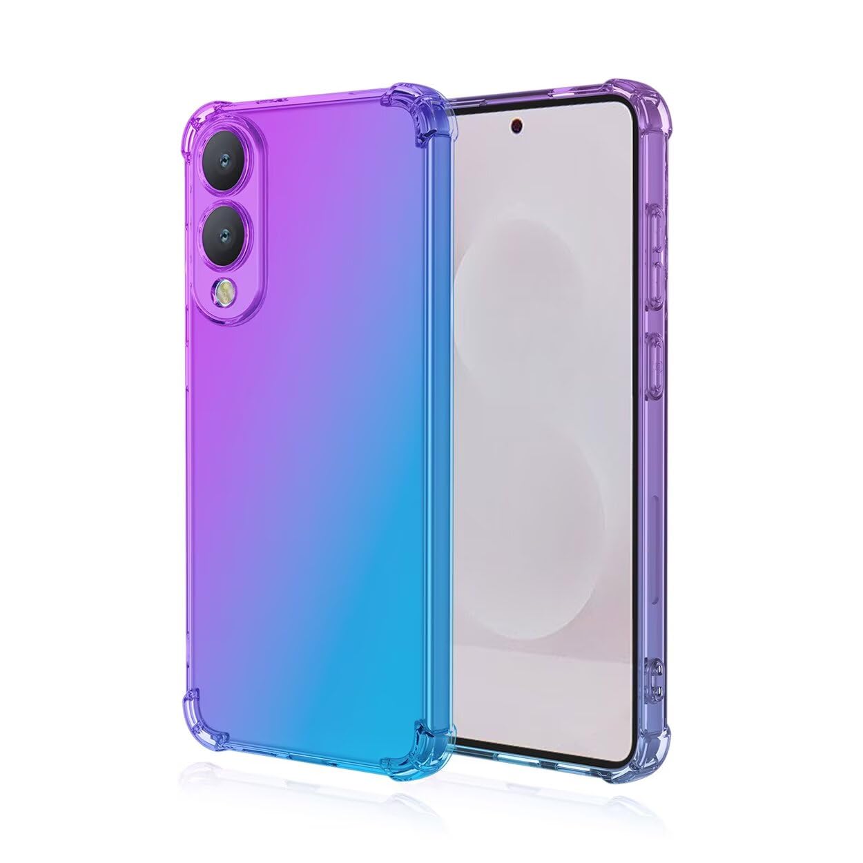 Silikonski ovitek Colorit Samsung Galaxy S25 Edge vijolična modra