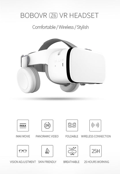 VR očala za pametne telefone – zložljiva, bela