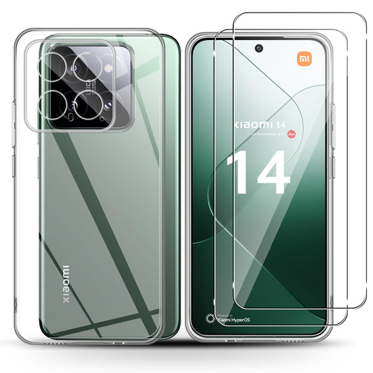 Ovitek Xiaomi 14 + 2x zaščitno steklo – Holilo TPU + 9H komplet