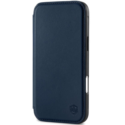 SHIELDON-usnjen-ovitek-denarnica-za-iPhone-17-Pro-brezžično-polnjenje-temno-modra:SHIELDON usnjen ovitek denarnica za iPhone 17 Pro , brezžično polnjenje - temno modra