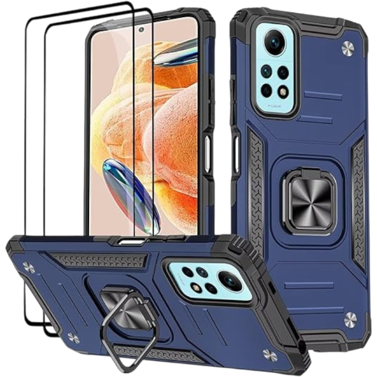 Ovitek "KANSi" za Xiaomi Redmi Note 12 Pro 4G / Redmi Note 11 Pro 5G/4G + zaščitno steklo (2kosa) – Temno modra