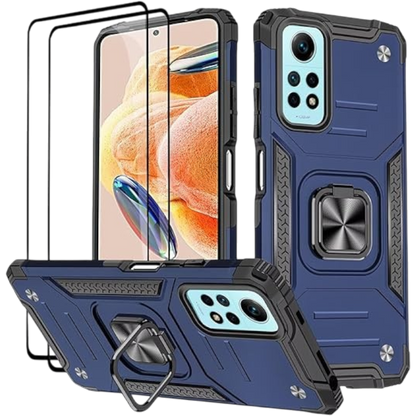 Ovitek "KANSi" za Xiaomi Redmi Note 12 Pro 4G / Redmi Note 11 Pro 5G/4G + zaščitno steklo (2kosa) – Temno modra