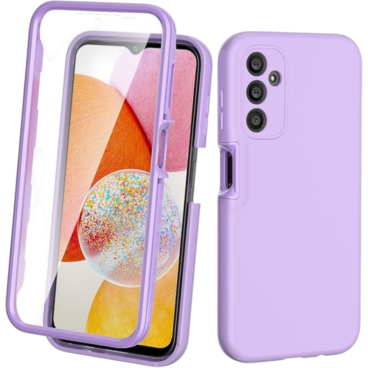 Ovitek "360 Tawarror" za Samsung Galaxy A14 5G/4G, svetlo vijolična – Techsuit – Vijolična