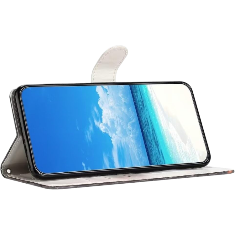 Preklopna torbica "leopard" za Samsung Galaxy A41, rdeča – Infostyle