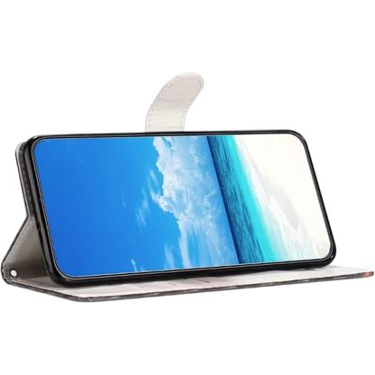 Preklopna torbica "leopard" za Samsung Galaxy A41, rdeča – Infostyle