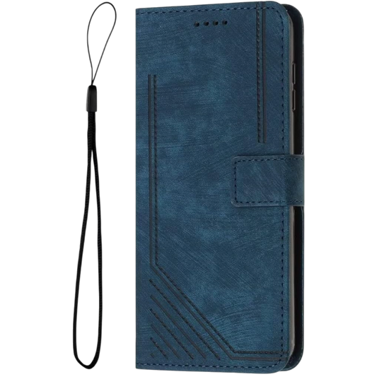 Preklopna torbica "stitch" za Samsung Galaxy A6, temno modra – Infostyle – Temno modra