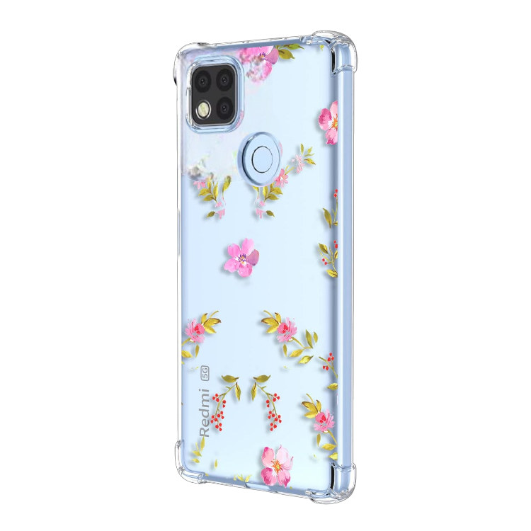 Ovitek "Peach blossom" za Xiaomi Redmi 9C – Infostyle – Prozorna / TPU silikon