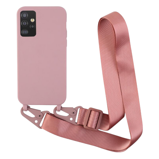 Ovitek za telefon z trakom "Bigcousin" Samsung Galaxy A71 5G – Infostyle – Roza