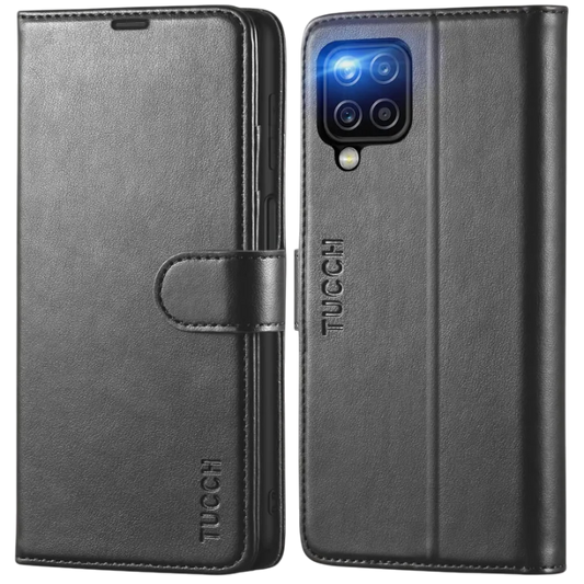 Preklopna torbica "TUCCH" Samsung Galaxy A12/M12 – Infostyle – Črna