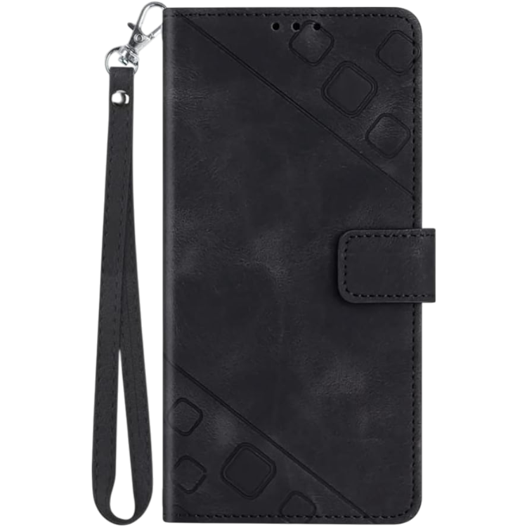 Preklopna torbica "cube" za Samsung Galaxy A12/M12, črna – Infostyle – Črna