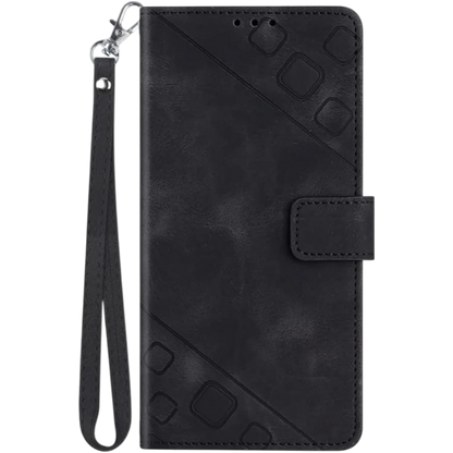 Preklopna torbica "cube" za Samsung Galaxy A12/M12, črna – Infostyle – Črna