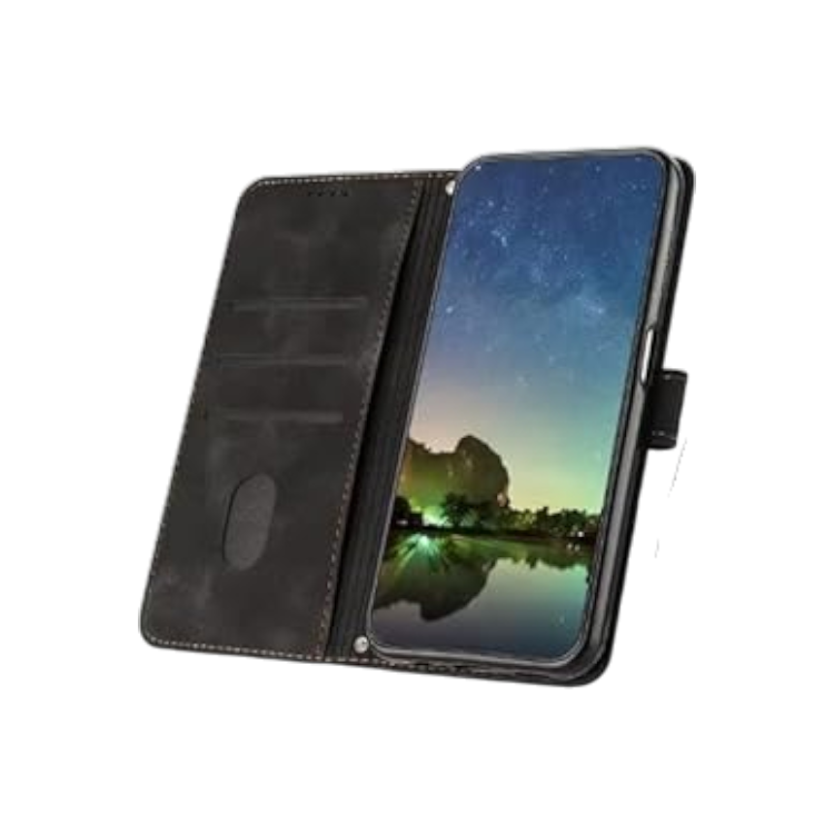 Preklopna torbica s trakom za Samsung Galaxy A41, črna – Infostyle