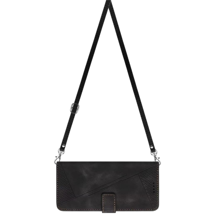 Preklopna torbica s trakom za Samsung Galaxy A41, črna – Infostyle